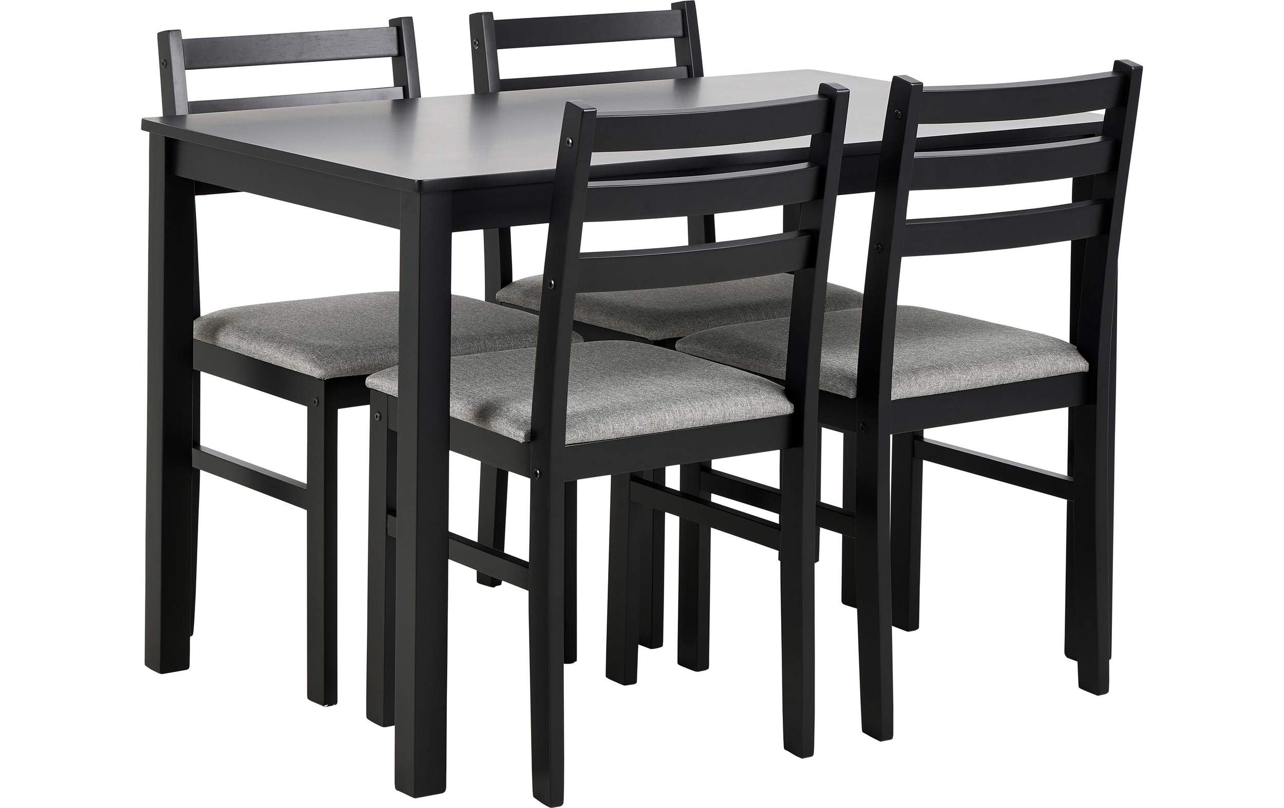 AC Design Esstisch-Set Alicante Schwarz