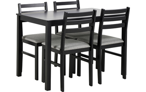 AC Design Esstisch-Set Alicante Schwarz
