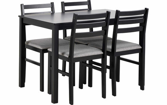AC Design Esstisch-Set Alicante Schwarz