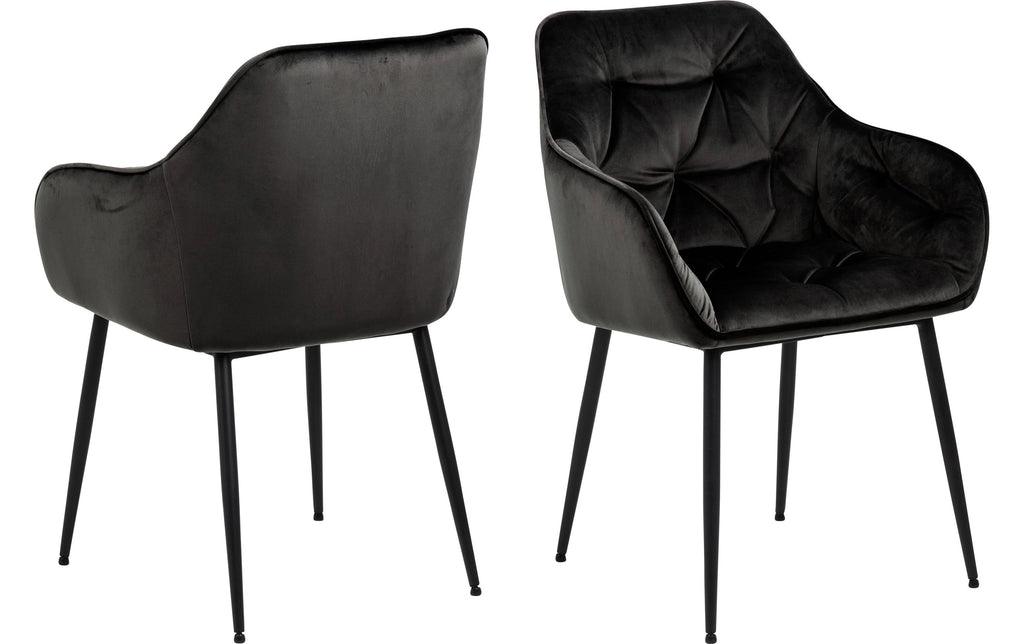 AC Design Esszimmerstuhl Brooke VIC 2 Stück Braun/Grau
