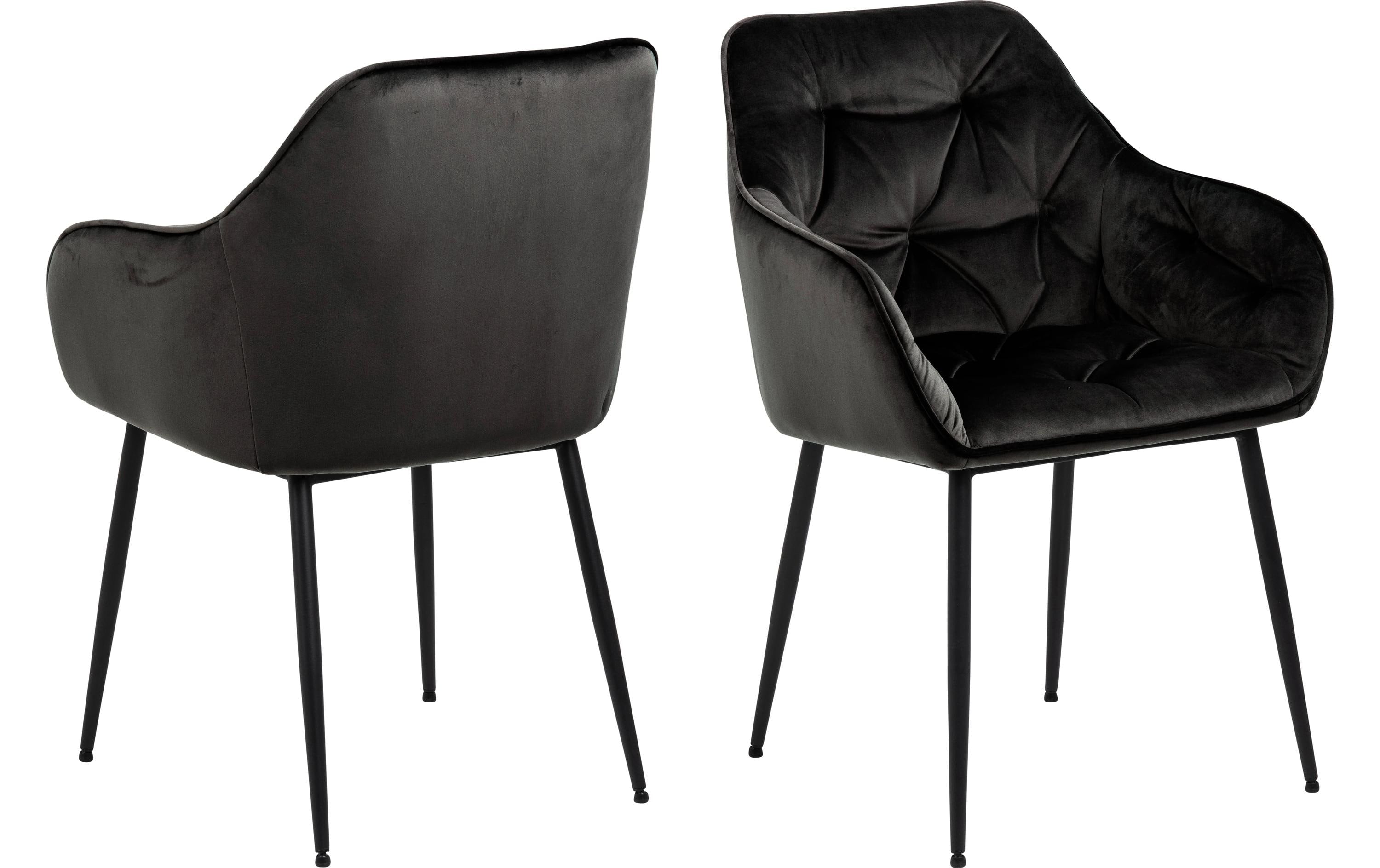AC Design Stuhl Brooke, 2 Stück Graubraun