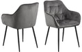 AC Design Stuhl Brooke, 2 Stück Dark Grey