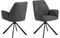 AC Design Stuhl Glenda, 2 Stück, Dunkelgrau