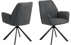 AC Design Esszimmerstuhl Glenda 2 Stück Dunkelgrau/Grau