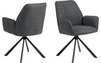 AC Design Esszimmerstuhl Glenda 2 Stück Dunkelgrau/Grau
