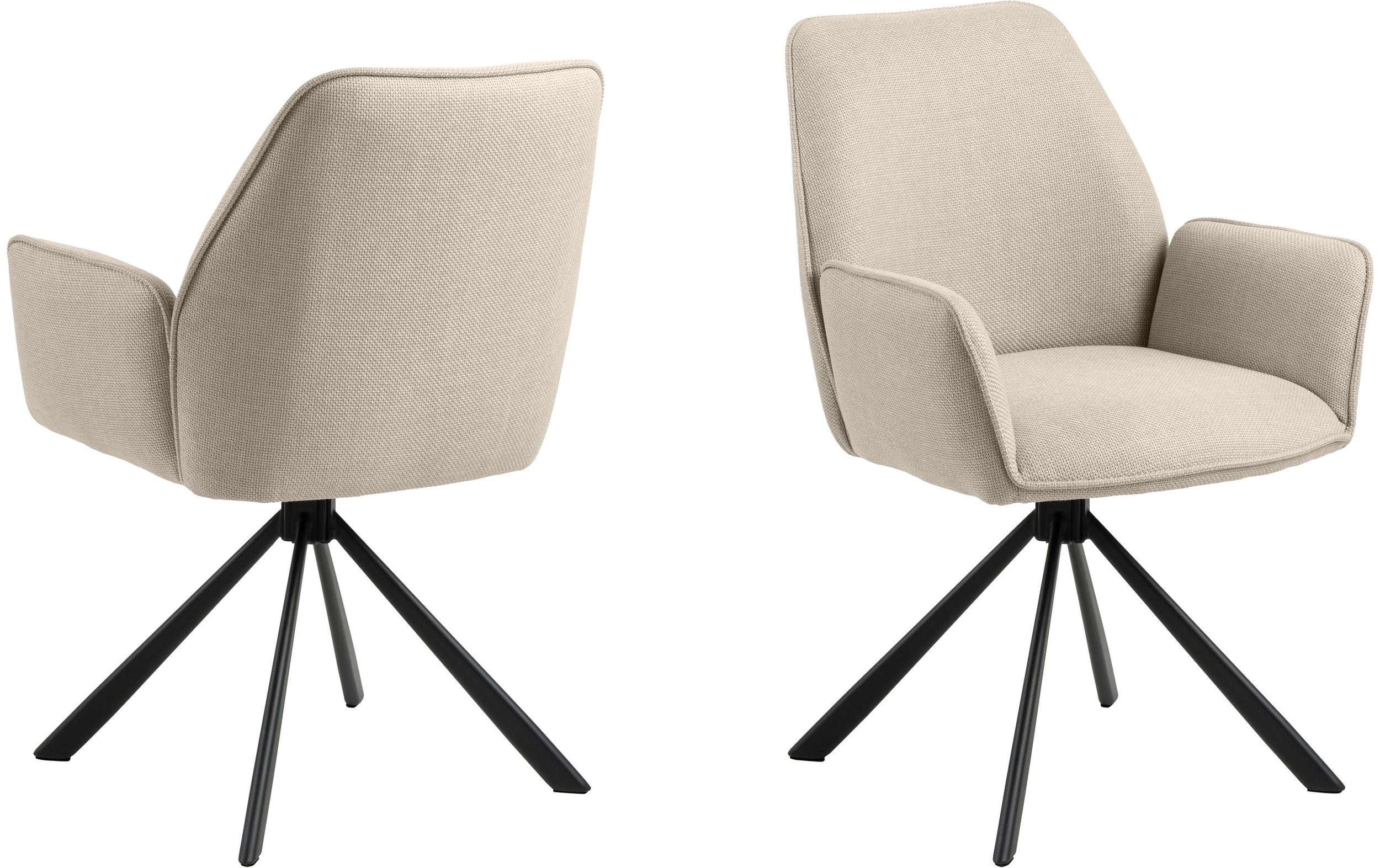 AC Design Esszimmerstuhl Glenda 2 Stück Beige