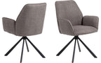 AC Design Esszimmerstuhl Glenda 2 Stück Hellgrau/Braun/Grau