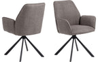 AC Design Esszimmerstuhl Glenda 2 Stück Hellgrau/Braun/Grau