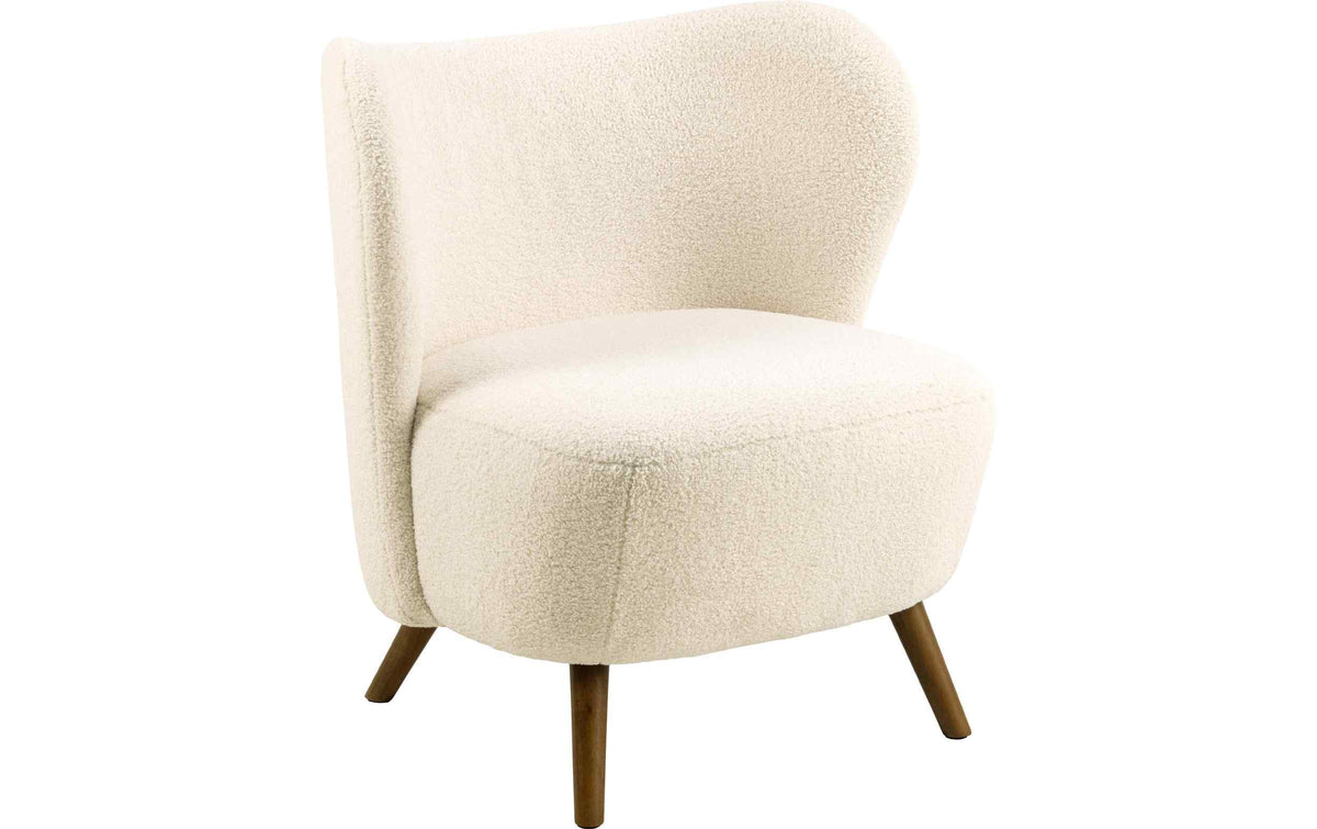 AC Design Sessel Crosby Gummibaum/Textil, 76x73x82 cm, Cream