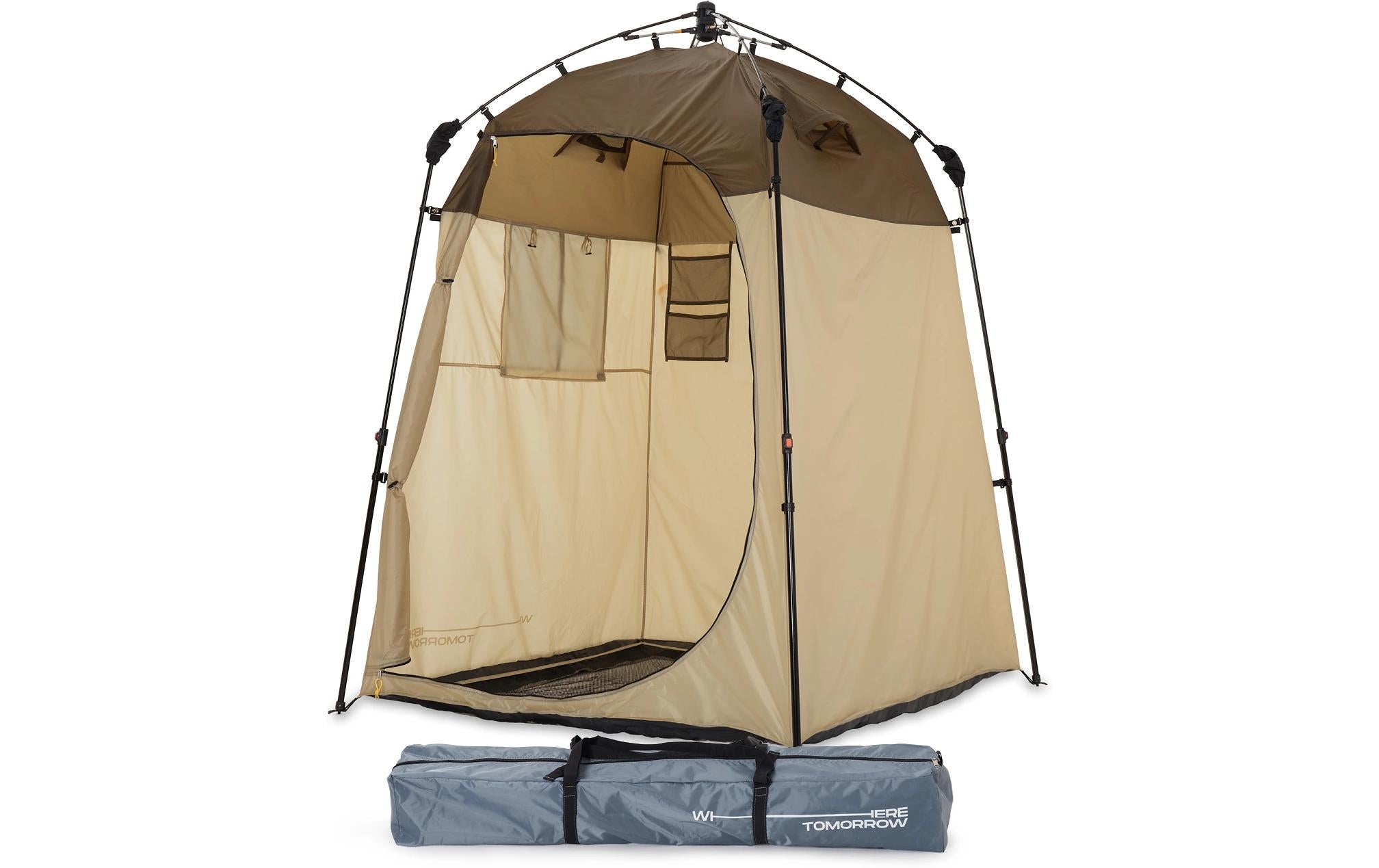 Where Tomorrow Duschzelt Pop Up aus Polyester in Braun 120x120x210 cm Sport & Freizeit > Camping > Zelte Where tomorrow