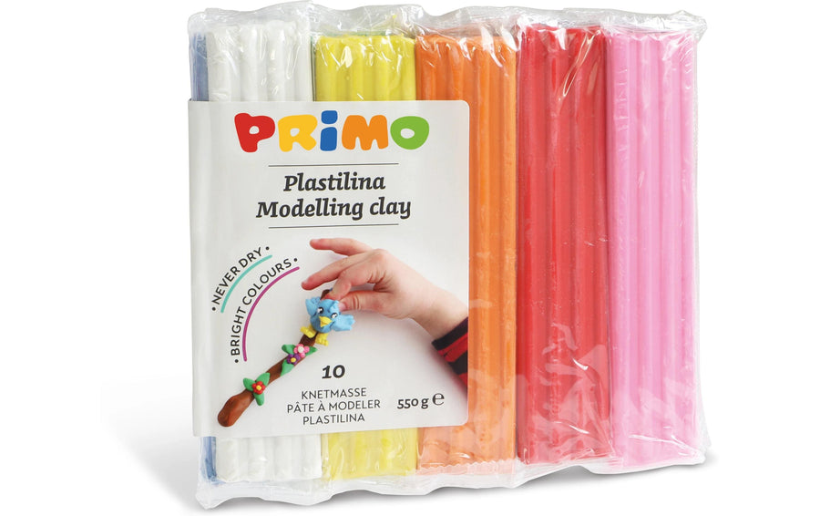 Primo Knetmasse Stangen 10 x 55 g, mehrfarbig