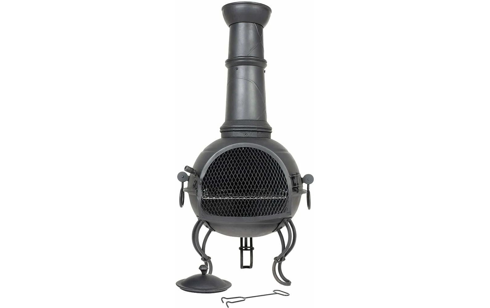 La Hacienda Gartenkamin Stahl Feuerstelle mit Deckel 107 cm Grills & Feuerstellen La Hacienda