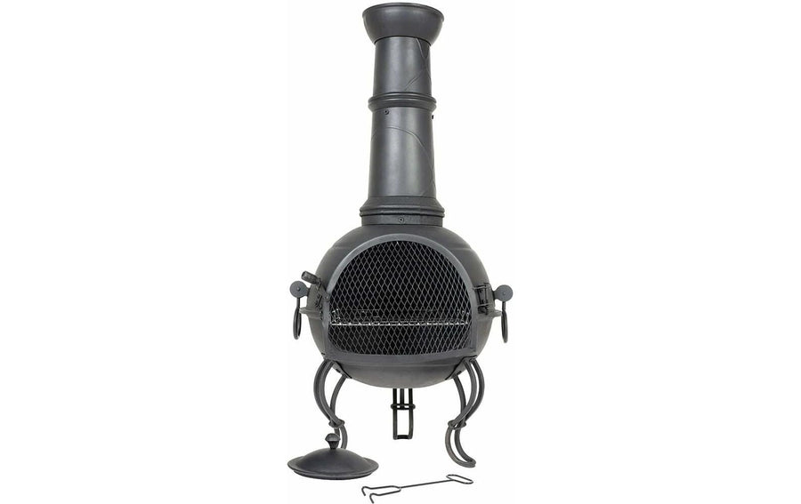 La Hacienda Gartenkamin Stahl Feuerstelle mit Deckel 107 cm Grills & Feuerstellen La Hacienda