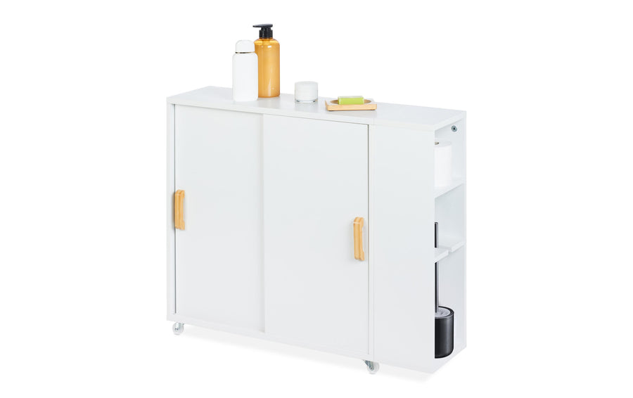 relaxdays Nischenwagen MDF/Bambus