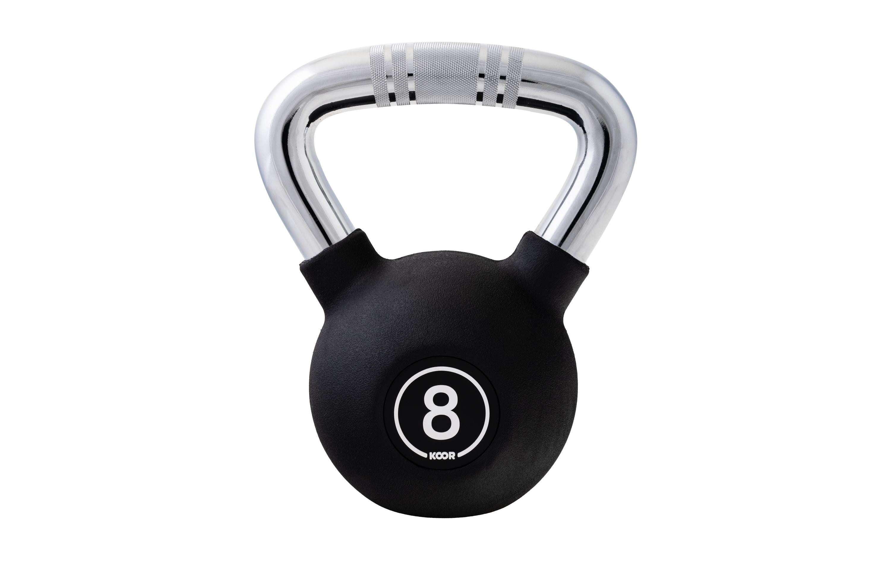 KOOR Kettlebell 8 kg, Schwarz