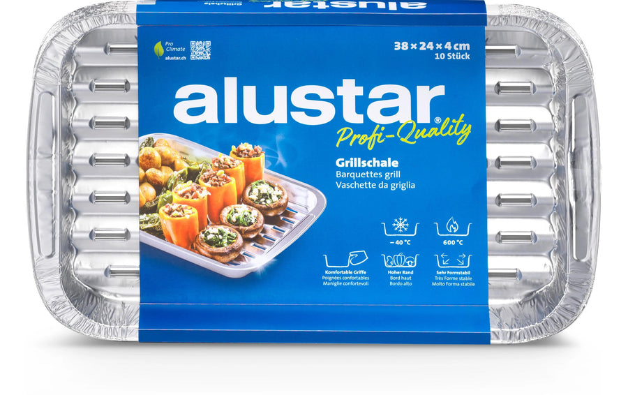Alustar Grillschale Profi Aluminiumschale 10 Stück Grills & Feuerstellen Alustar
