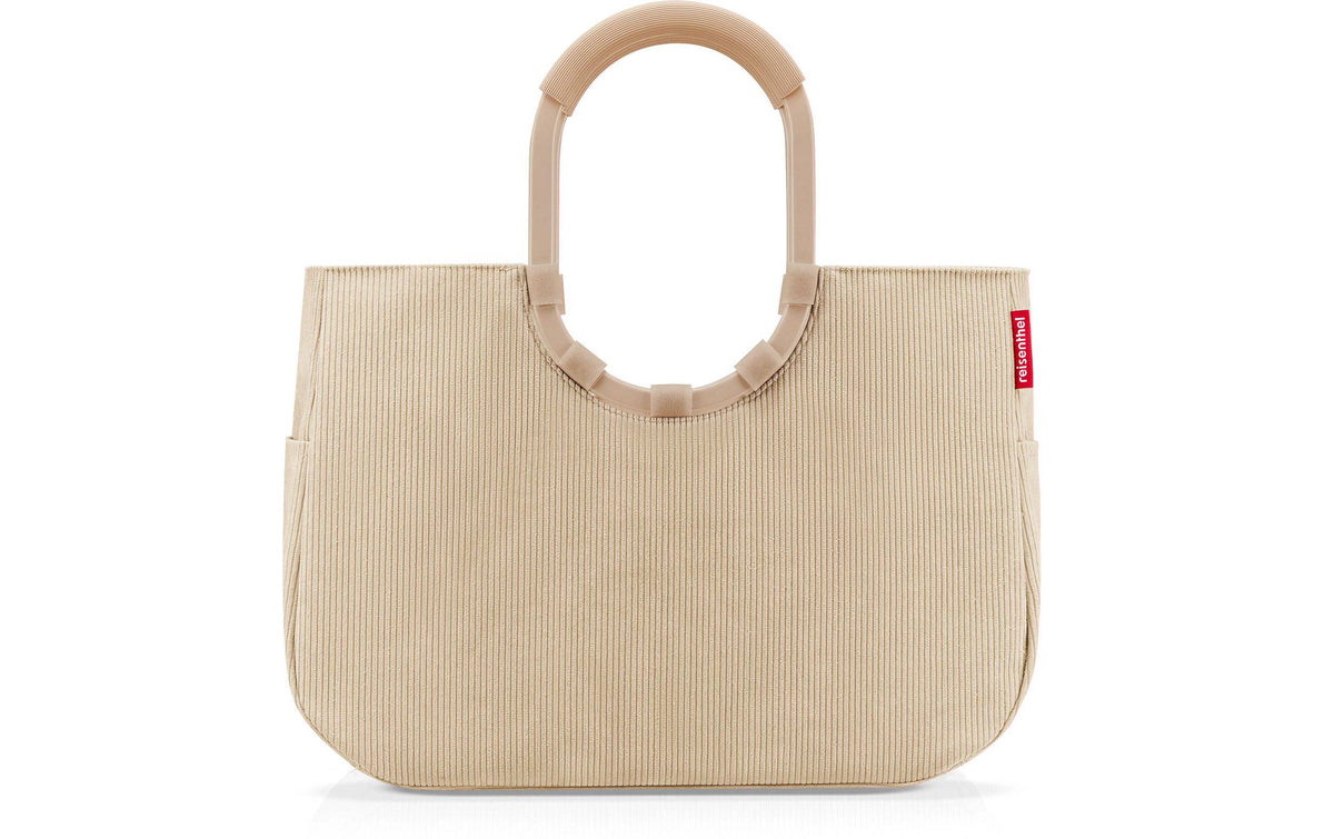 Reisenthel Einkaufskorb Loopshopper L in Beige mit feinen Streifen