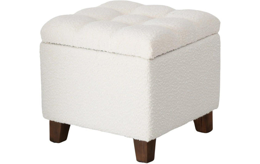 Boltze Hocker Palur MDF/Kiefer, Cremeweiss