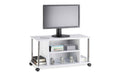 TV Möbel mit Rollen Weiss MDF 80 x 40 x 45 cm