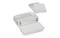 relaxdays Grillschalen Set 25er wiederverwendbar mit Deckeln 31,5x21 cm Grills & Feuerstellen relaxdays