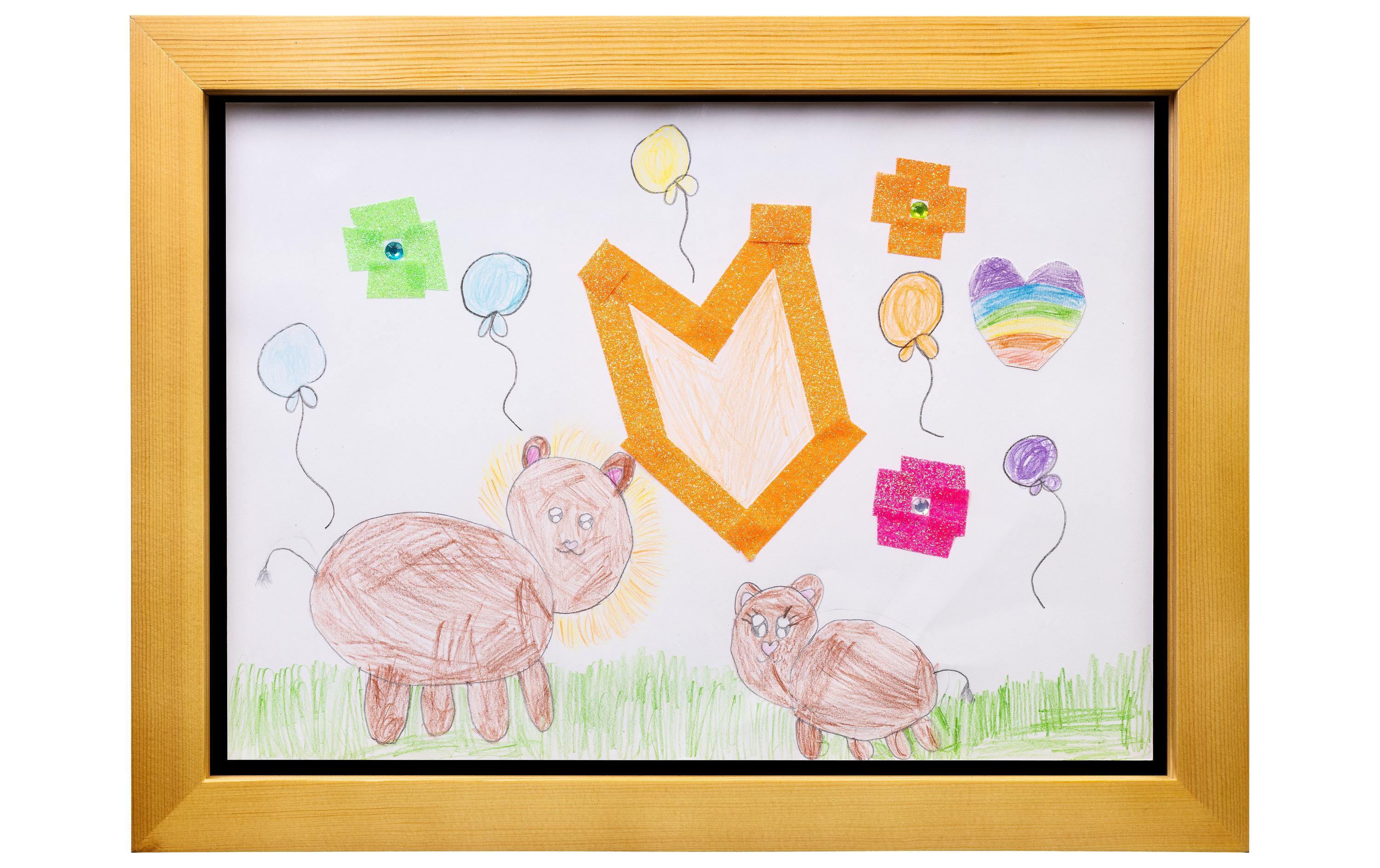 COCON, Bilderrahmen für Kinderzeichnungen 3 Für Zeichnungen A4, 35x26x5cm