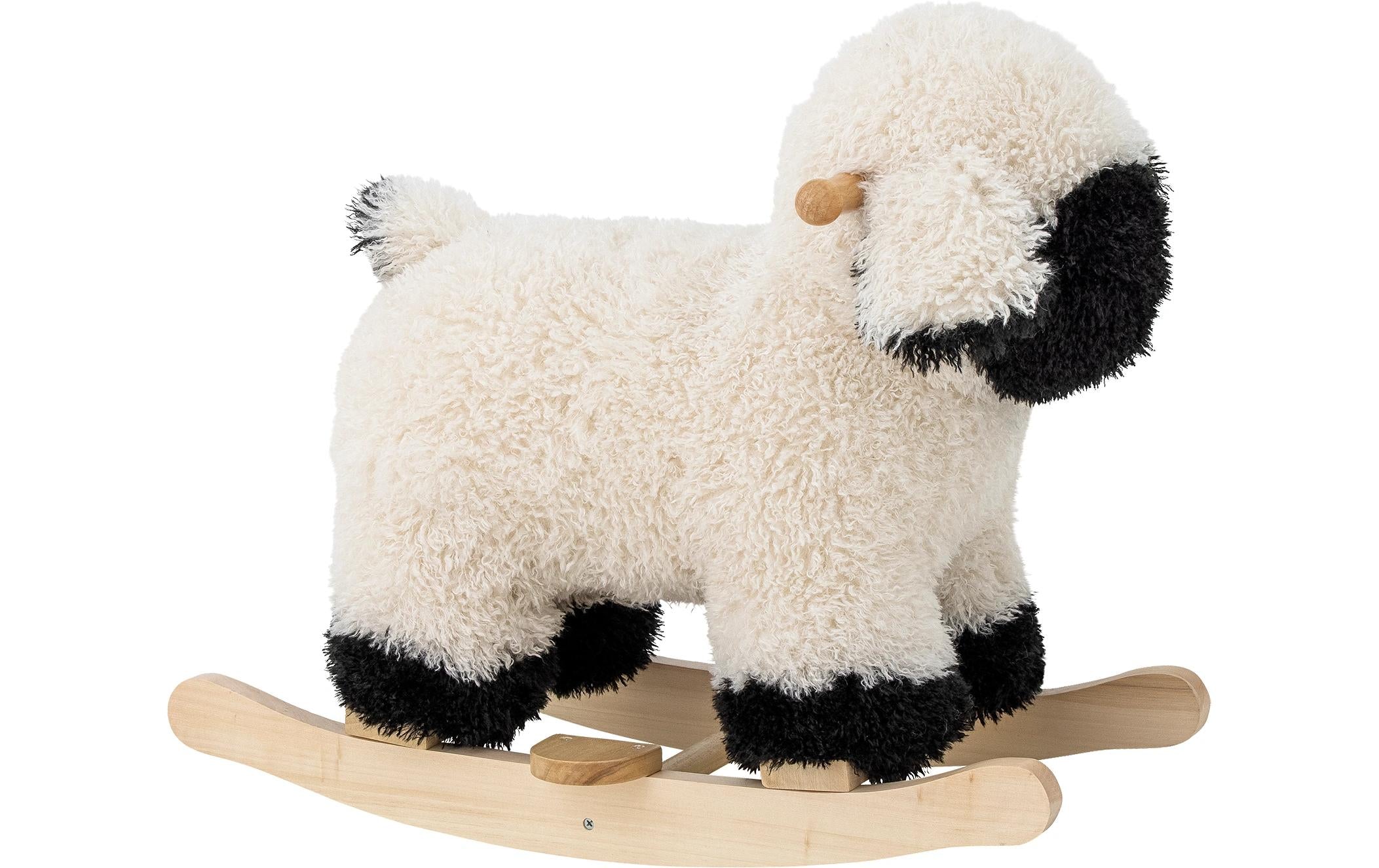 Bloomingville Schaukelschaf Dolly Holz, Polyester, 65x53x34 cm  (LxHxT)