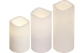 LED Kerzen Paul 3er Set Outdoor Weiss 18cm