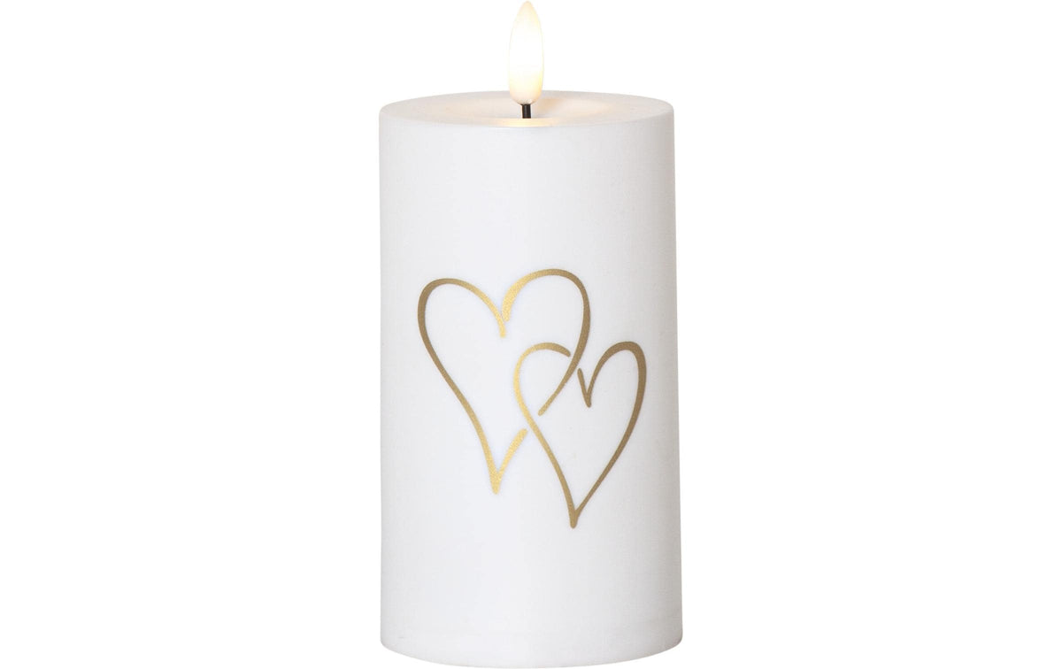 Star Trading LED Grabkerze Kerze Heart Warmweiss, 1 LED