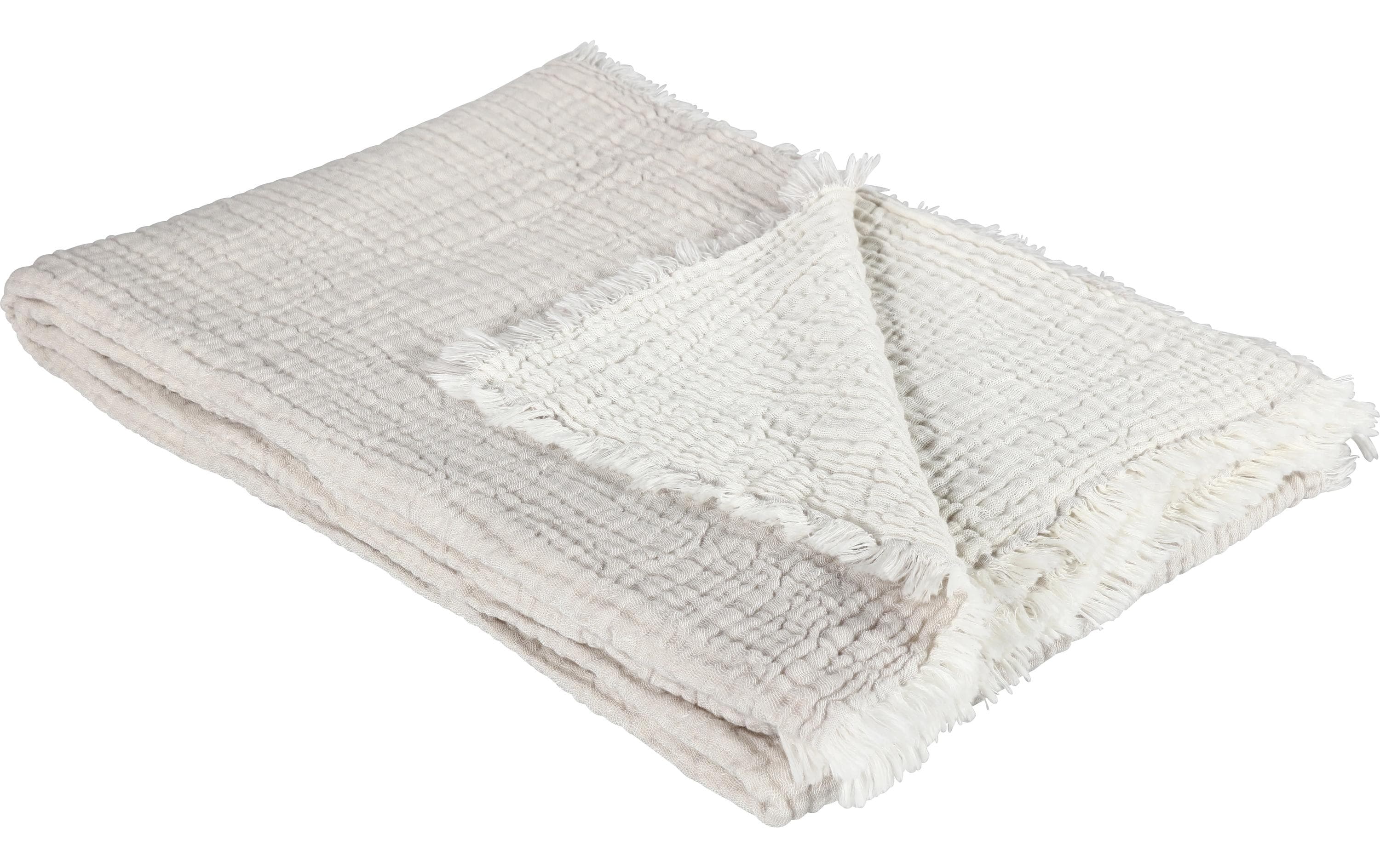 Eskimo, Decke Artemis 140 x 210 cm, Hellgra 100% Baumwolle, waschbar 30 Grad