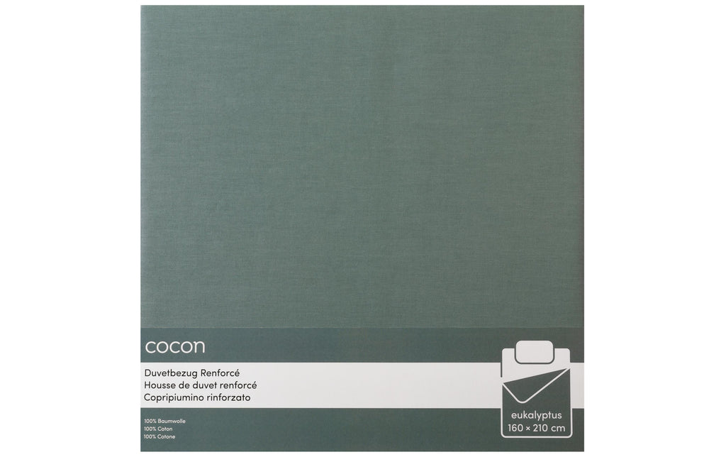 COCON Duvetbezug Renforcé 160 x 210 cm, Eukalyptus
