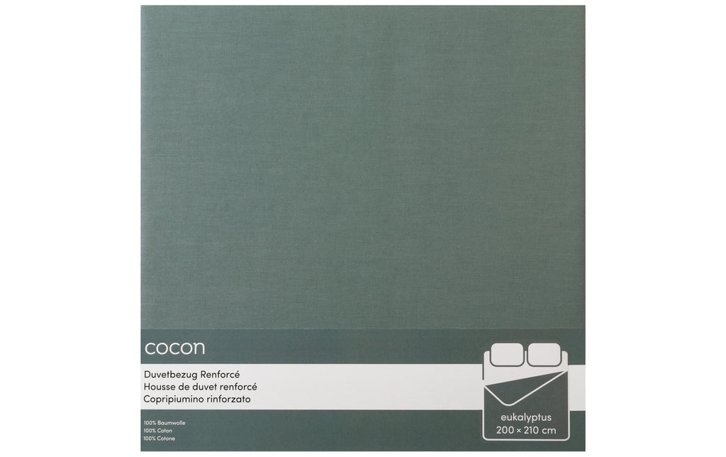 COCON Duvetbezug Renforcé 200 x 210 cm, Eukalyptus