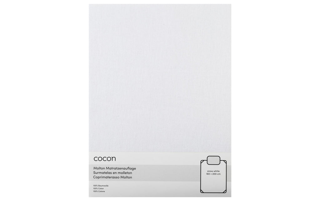 COCON Molton mit Gummiband, weiss 160 x 200cm