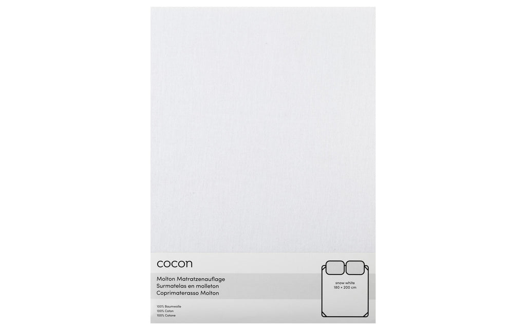 COCON Molton mit Gummiband, weiss 180 x 200cm