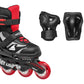 ROLLERBLADE Inline-Skates Microblade Combo Schwarz/Rot, 33-36.5