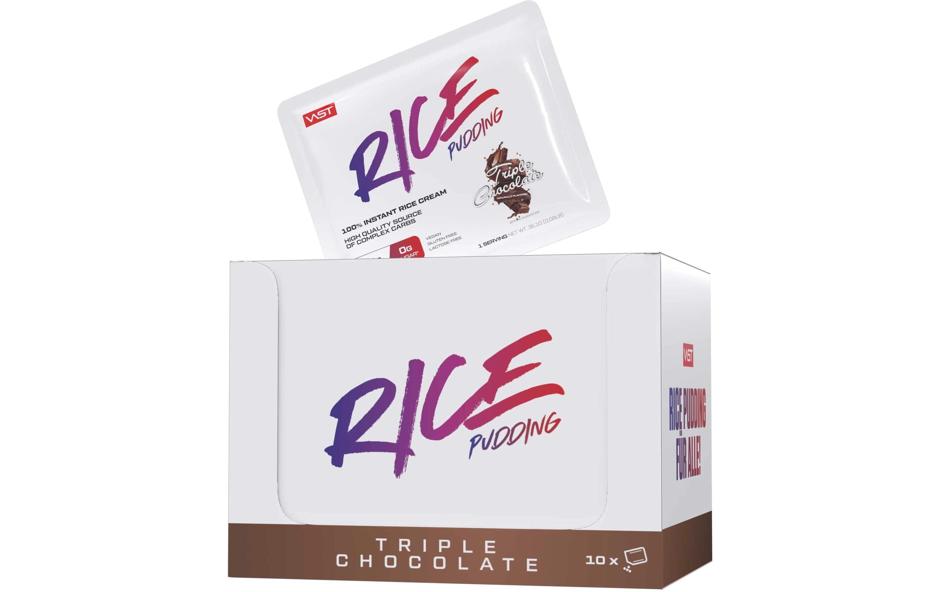 VAST Instant Rice Pudding Box 10x 36.1g, Triple Chocolate