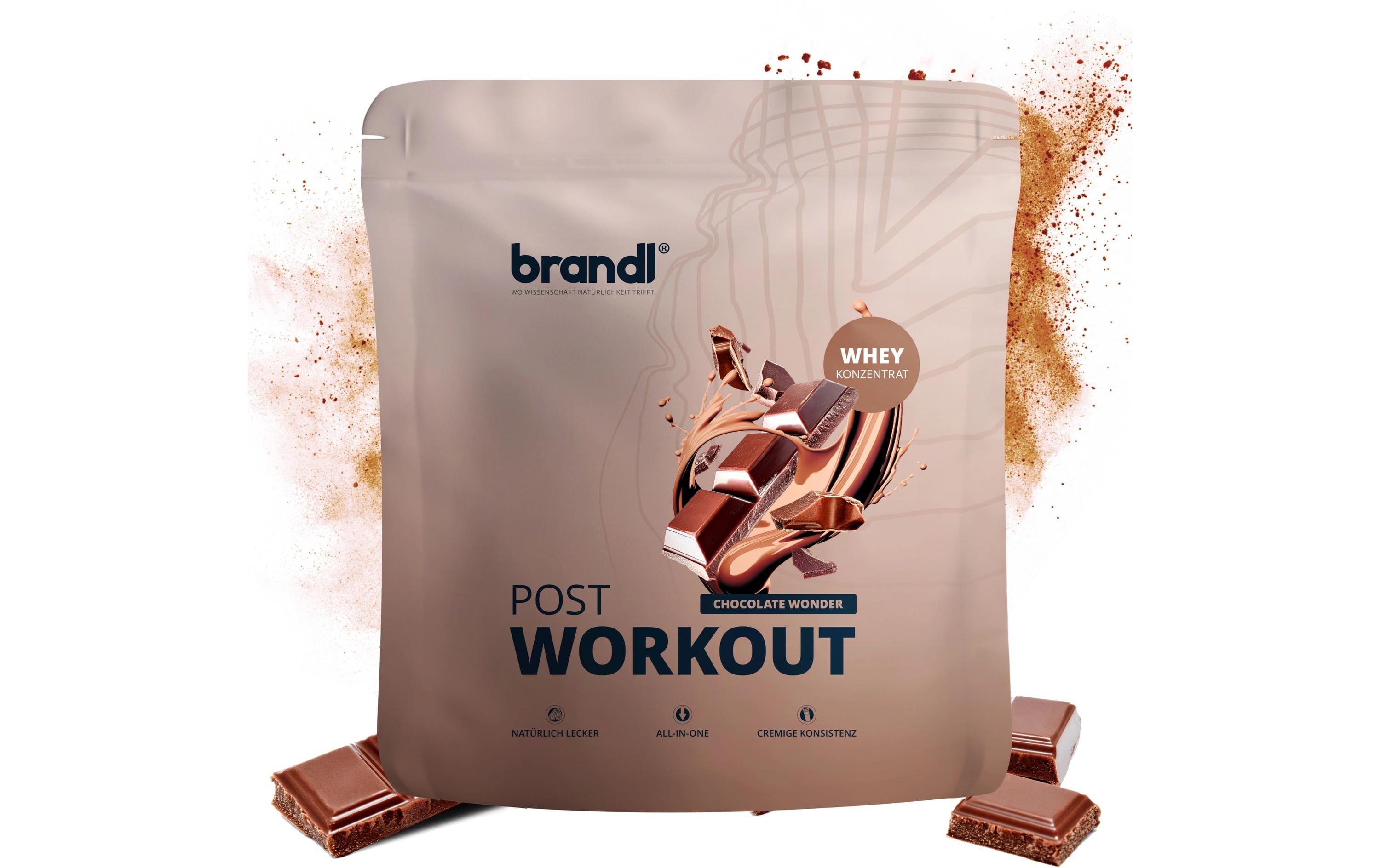 Brandl Pure Protein 2.0 Whey Beutel: 1000g, Chocolate Wonder