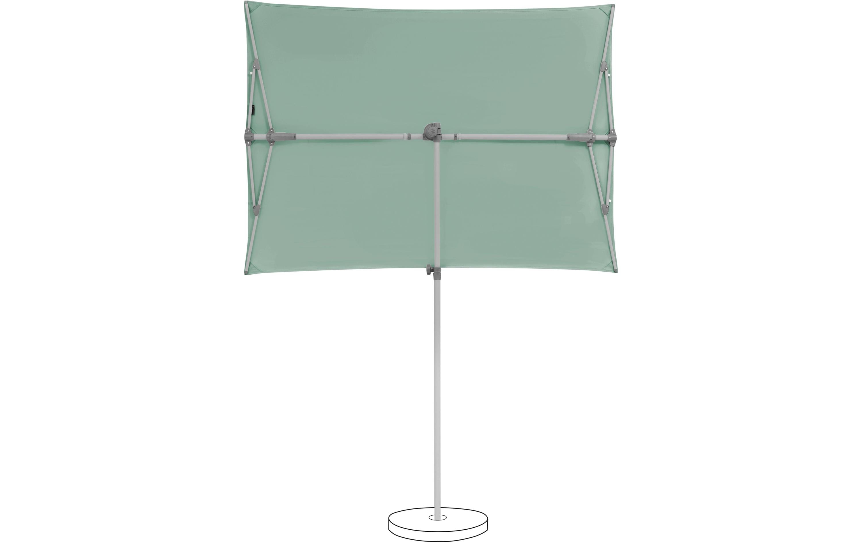 Glatz Sonnenschirm Flex Roof stabil grün 195x140 cm Garteneinrichtung Suncomfort by Glatz
