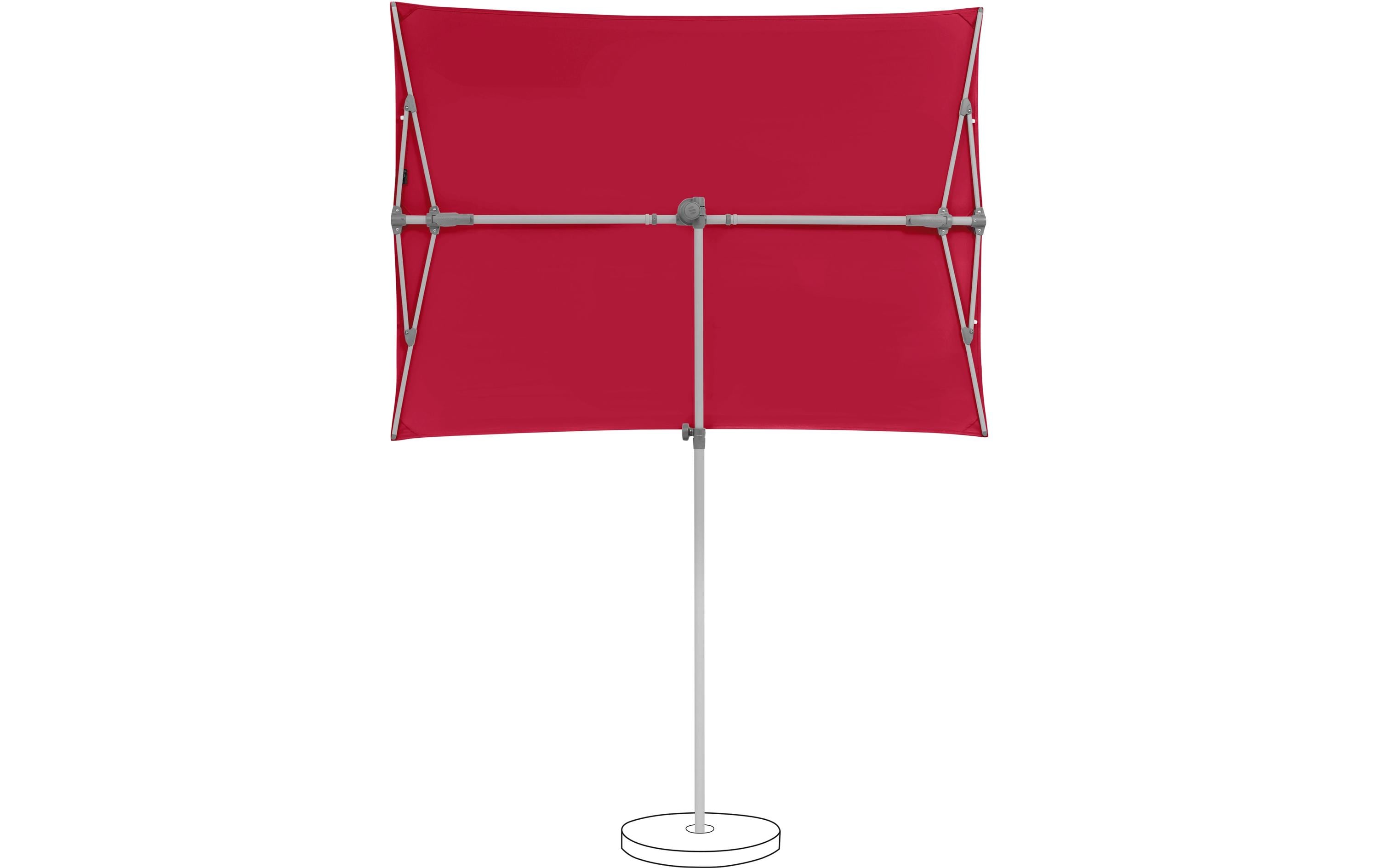 Glatz Sonnenschirm Suncomfort Flex Roof, robust, rot, 195 x 140 cm Garteneinrichtung Suncomfort by Glatz