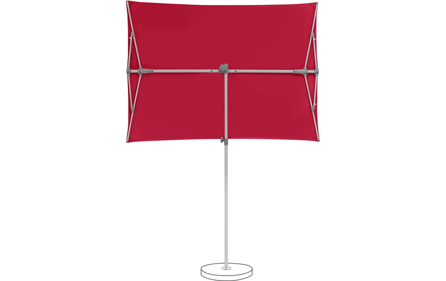 Glatz Sonnenschirm Suncomfort Flex Roof, robust, rot, 195 x 140 cm Garteneinrichtung Suncomfort by Glatz