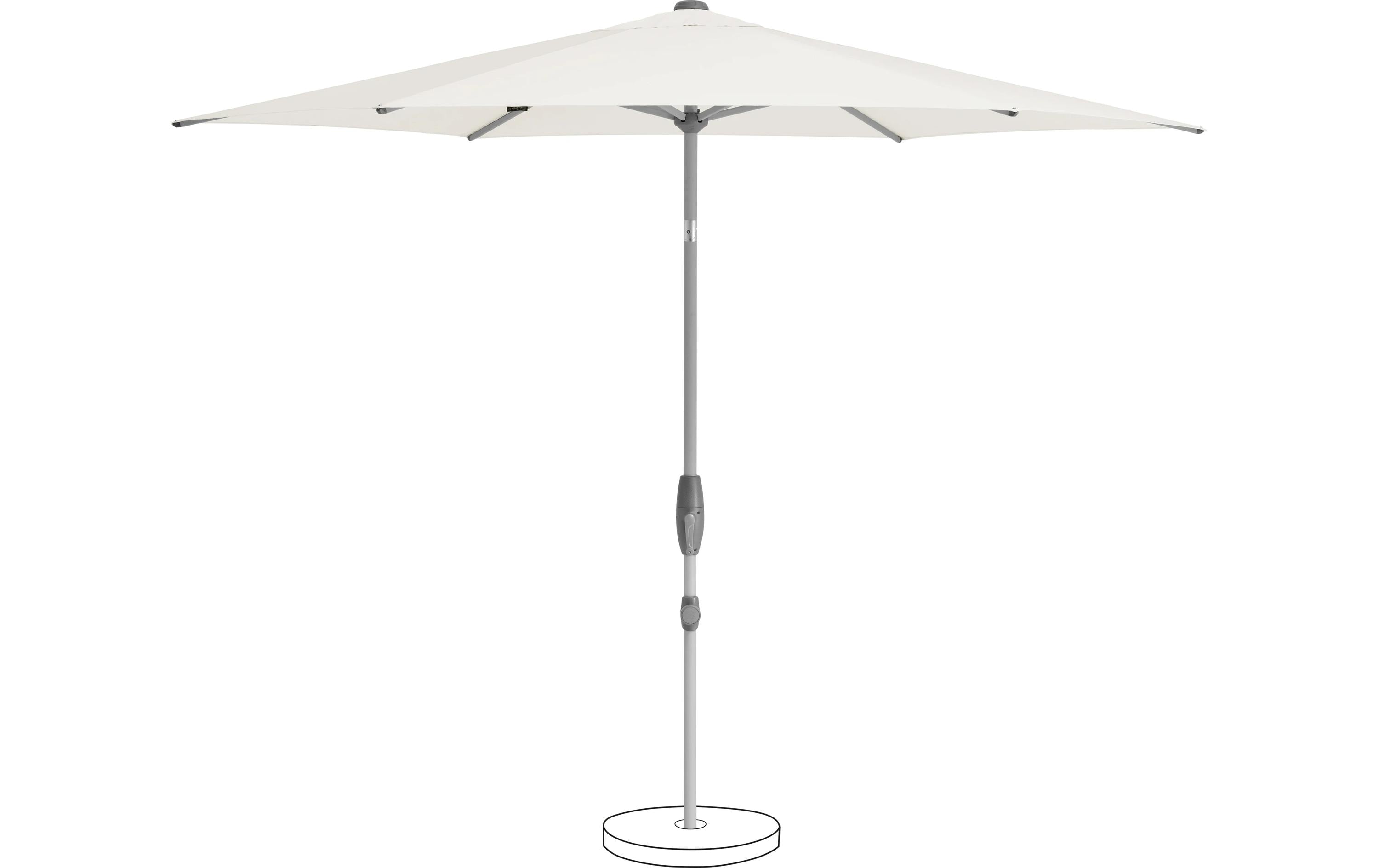 Glatz Sonnenschirm 300 cm Sandweiß Outdoor UV-Schutz Garteneinrichtung Suncomfort by Glatz