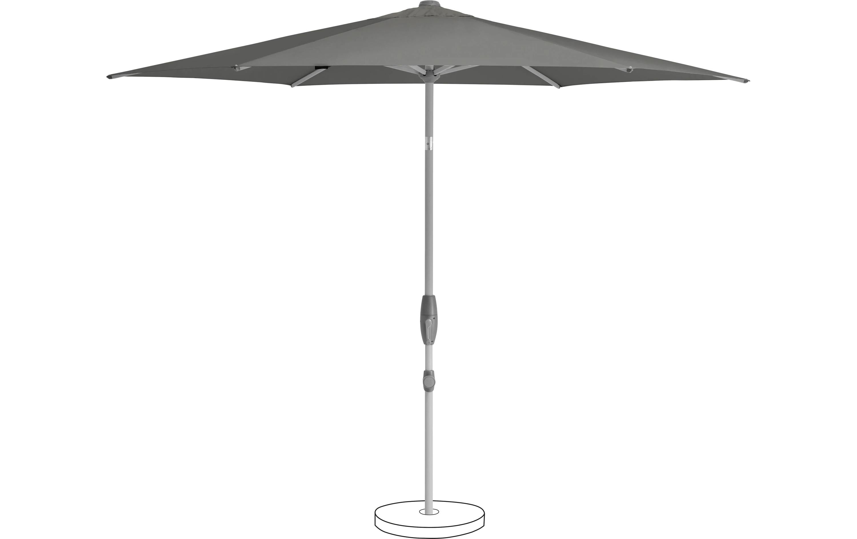 Glatz Sonnenschirm Steingrau 330 cm wetterbeständig Garteneinrichtung Suncomfort by Glatz