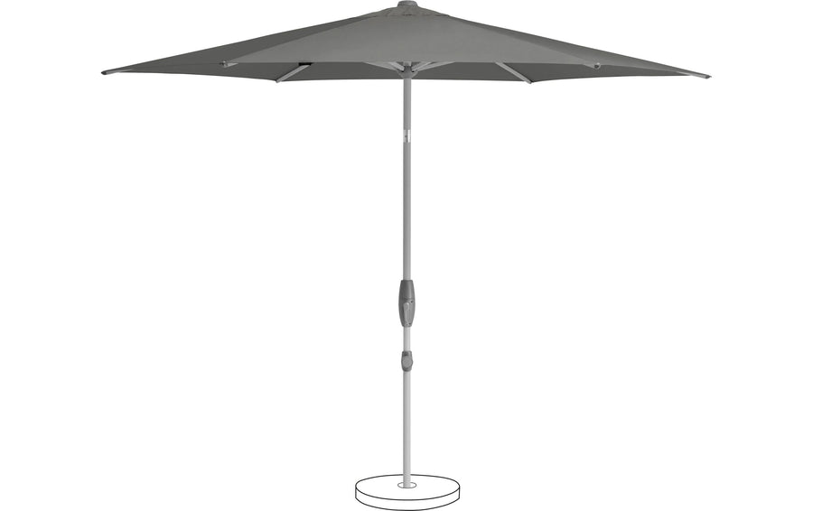 Glatz Sonnenschirm Steingrau 330 cm wetterbeständig Garteneinrichtung Suncomfort by Glatz