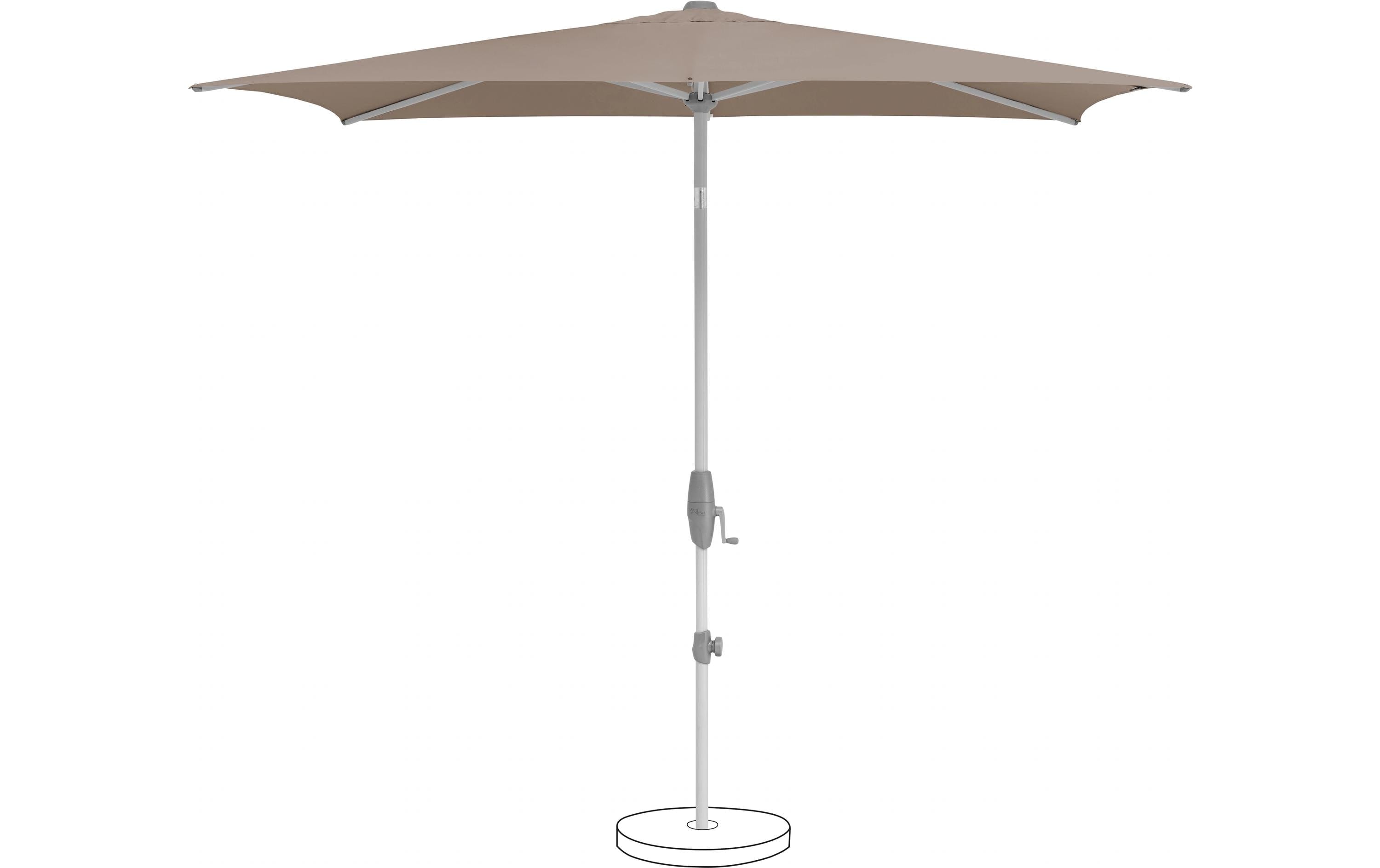 Glatz Sonnenschirm Shell Turn rechteckig Polyester taupe 250x200 cm Garteneinrichtung Suncomfort by Glatz
