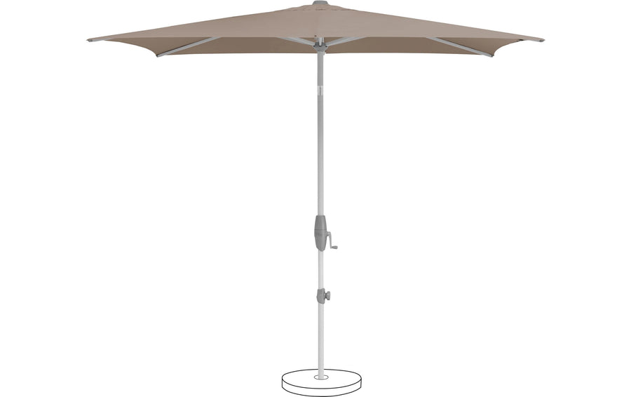 Glatz Sonnenschirm Shell Turn rechteckig Polyester taupe 250x200 cm Garteneinrichtung Suncomfort by Glatz