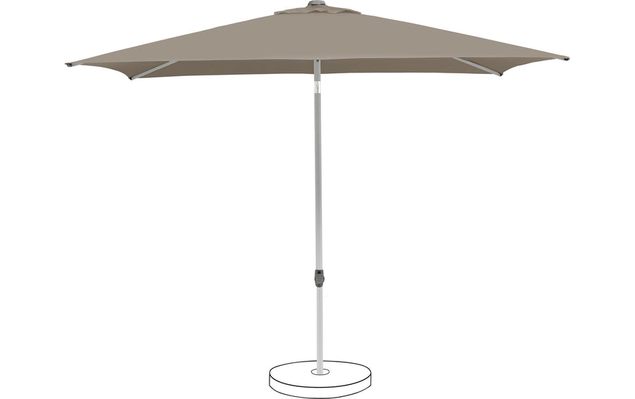 Glatz Sonnenschirm Outdoor Light Taupe 250 x 200 cm Garteneinrichtung Suncomfort by Glatz