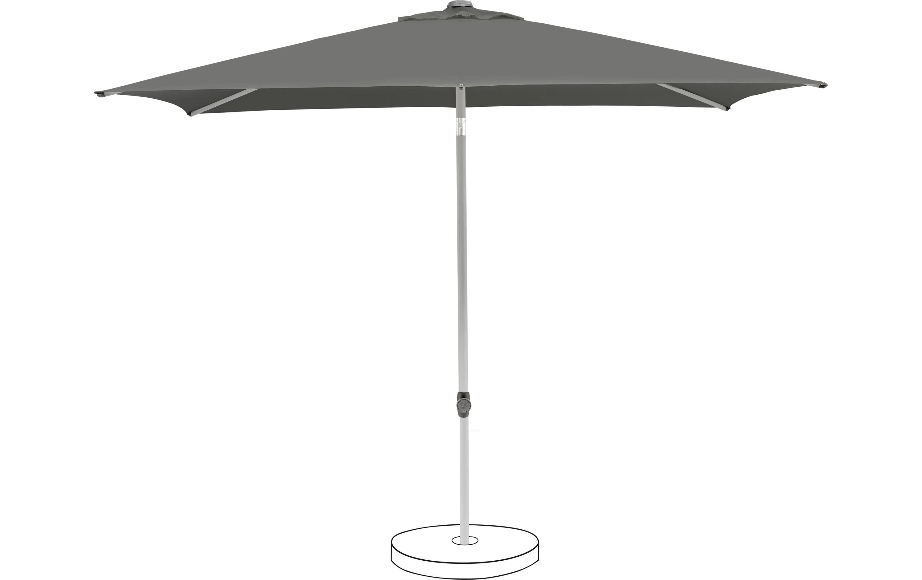 Glatz Sonnenschirm Steingrau 250 x 200 cm effektiver Sonnenschutz Garteneinrichtung Suncomfort by Glatz