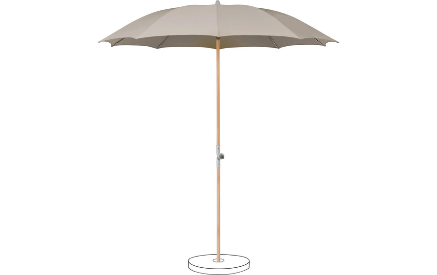 Suncomfort Sonnenschirm Light Taupe 220 cm Outdoor Sonnenschutz Garteneinrichtung Suncomfort by Glatz