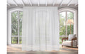Casa Leon Tagesvorhang 450x245 cm, Weiss mit Faltenband ,30° waschbar, Polyester