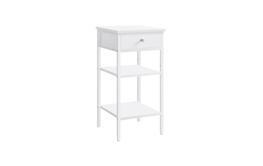 Vasagle Nachttisch mit Schublade Weiss