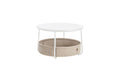 VASAGLE Couchtisch Rund Modern 75//83 cm